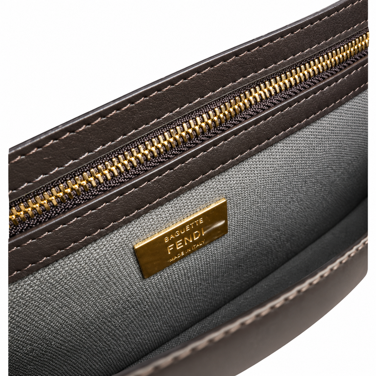 Fendi FF Shoulder Bag – Jacquard Canvas & Leather Trim, Flap Closure, 26cm