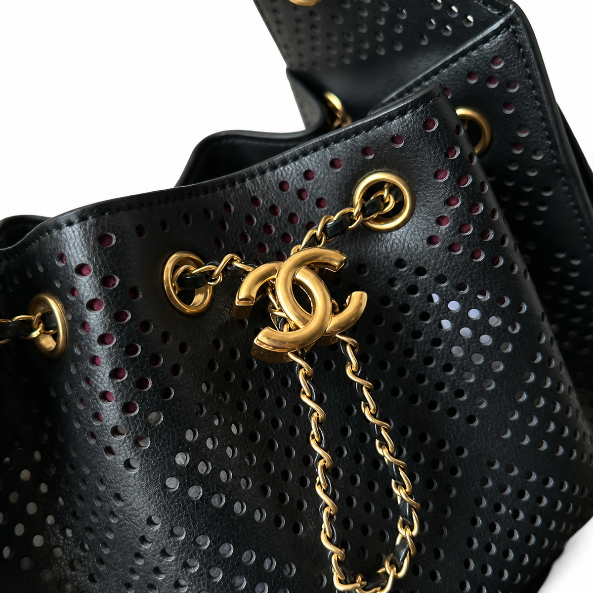 Chanel Quilted Leather Squared Chain Shoulder Bag