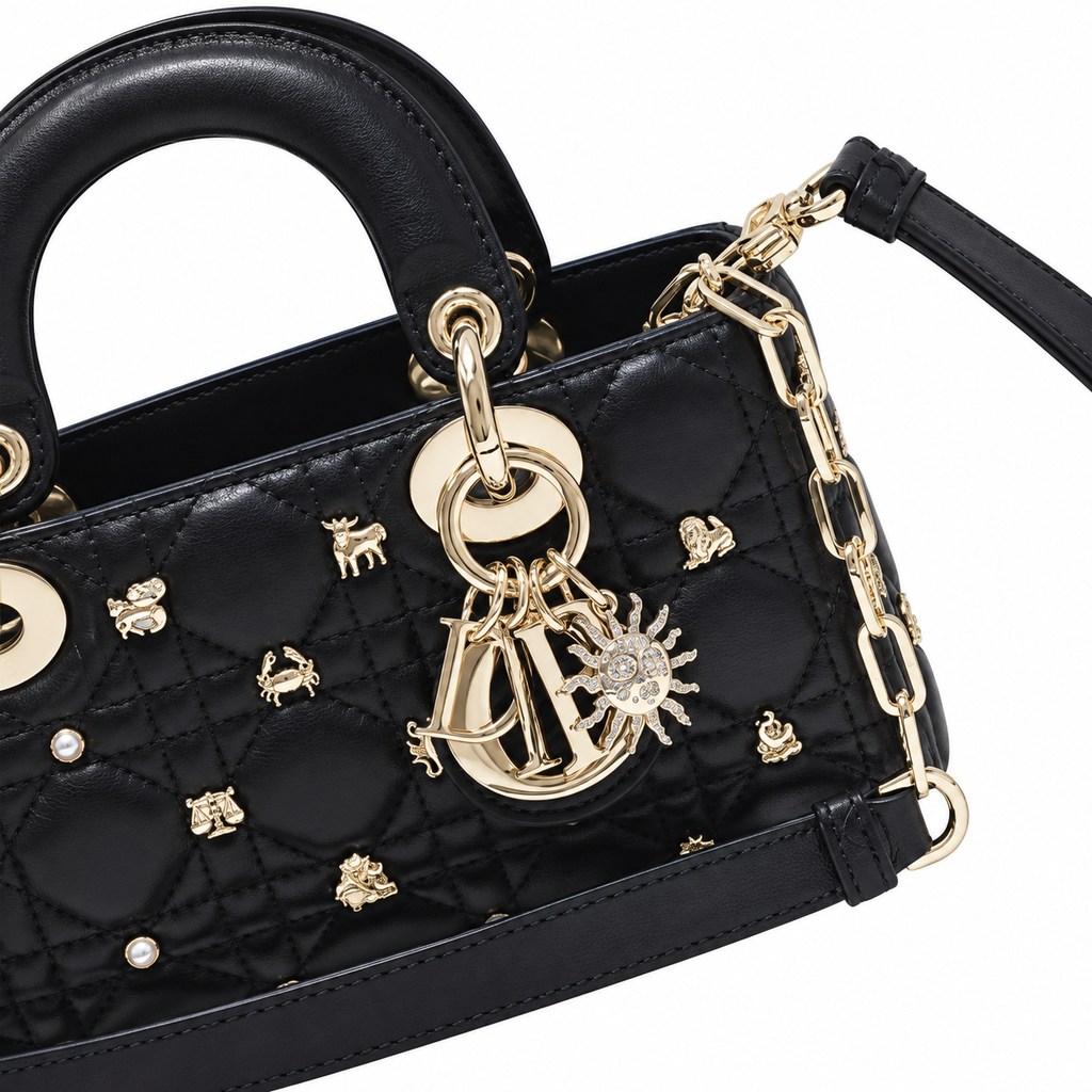 Dior Cannage Quilted Baguette Shoulder Bag 22cm
